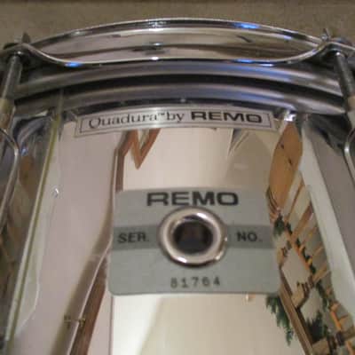 Remo Vintage Quadura Snare Drum, Acousticon Shell, 10 Lugs, Dual Throw Offs - Excellent! image 4