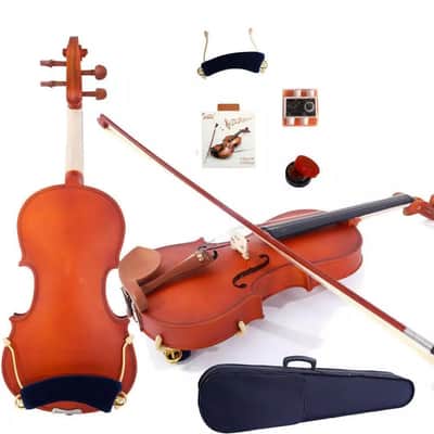 4/4 Size Violin Fiddle Complete Set with Case, Bow, Rosin, Shoulder Rest, Strings & Tuner – Perfect for Beginners & Enthusiasts image 2