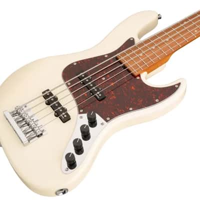 Sadowsky MetroExpress 21-Fret Vintage J/J Bass, Morado Fingerboard, 5-String - Solid Olympic White High Polish image 1