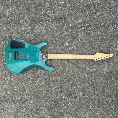 Sidewalk Sale: Washburn Mercury Series Electric Guitar Husk (1990s - Teal Flake) image 9