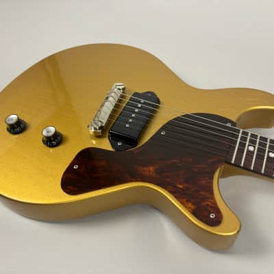 Brown Bear Guitars Korina Les Paul Junior double cut gold metallic image 20