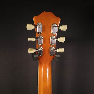 Eastman T484 Gold Burst Finish Flame Maple Thinline Guitar, Hard Case image 6