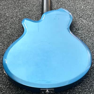 Supro 2010BM Jamesport Single Pickup Island Series Electric Guitar 2017 - Ocean Blue Metallic - Kluson tuners. image 10