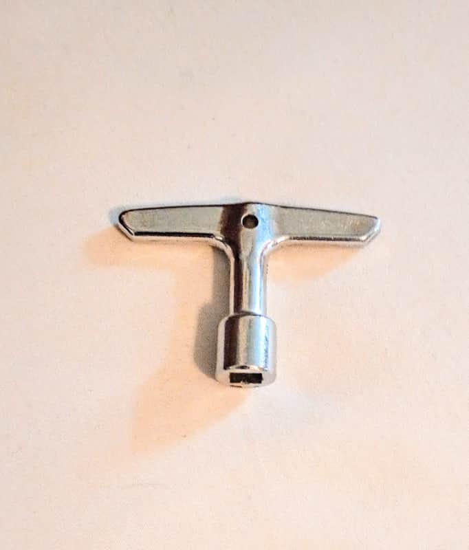 UNMARKED DRUM KEY NO POUCH - CHROME - FREE SHIP TO C-USA! image 1