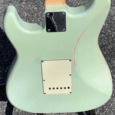 Echopark 54/64 Stratocaster W/OHSC Surf Green Relic Maple Strat image 7