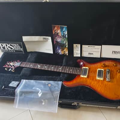 Paul Reed Smith PRS Custom 22 10 TOP Stoptail 1998 Vintage amber QUILT Cherry Sunburst Dragon II image 19