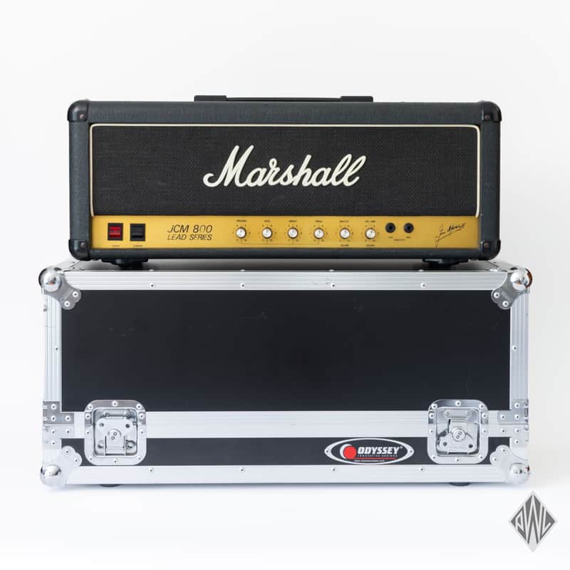 1984 Marshall JCM 800 Lead Series Model 2203 100-Watt Master Volume Head With Road Case image 1