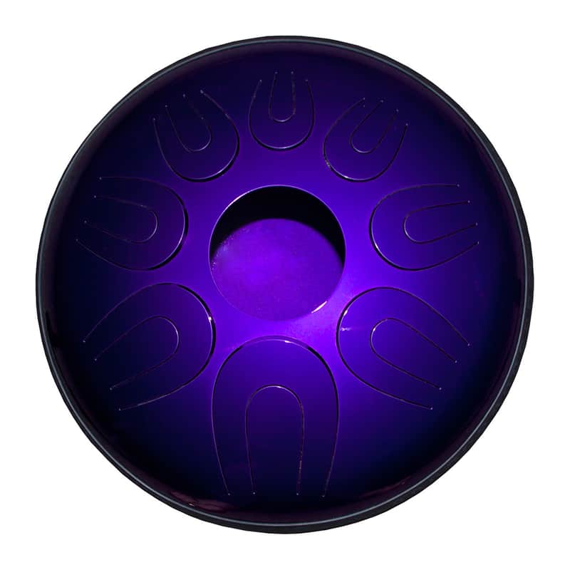 Idiopan DPD14-08D2-RPA Dual Tone 14-Inch Tunable Steel Tongue Drum - Royal Purple image 1