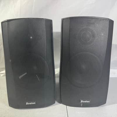 Boston Micro 130x Bookshelf Speakers HiFi Stereo Vintage Home Audio Black image 1