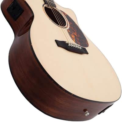 Recording King RGA-G6CFE5 Solid Top Grand Auditorium Acou/Elec Cutaway Guitar image 3