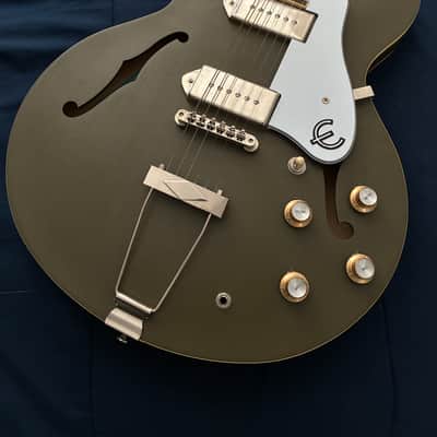 Epiphone CASINO 2021 - OLIVE WORN with Excellent Case FULLY HOLLOW-P-90s image 2