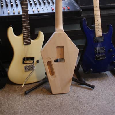 Coffin Shaped Electric Guitar For Project, Graveyard D Style, make it your own!! image 3