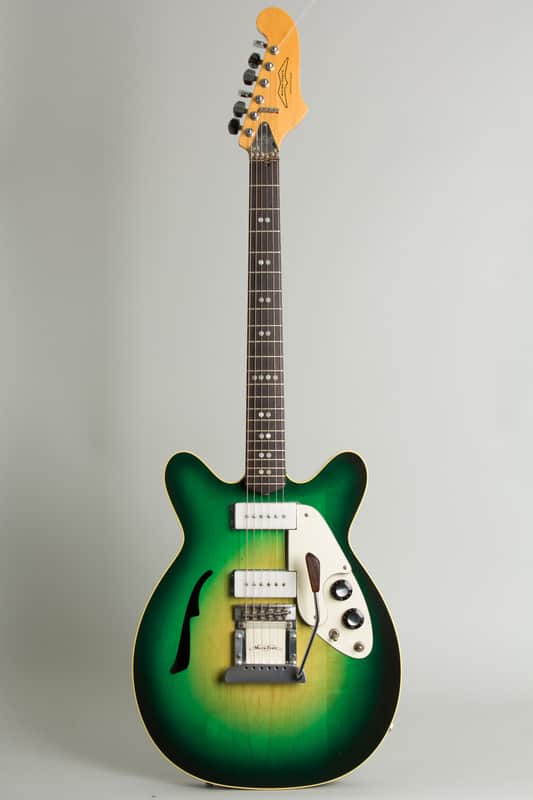 Micro-Frets  Spacetone Semi-Hollow Body Electric Guitar (1970), ser. #2207, original black tolex hard shell case. image 1
