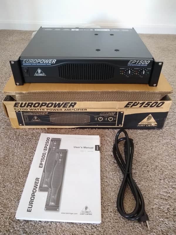 Behringer Europower EP1500 2 x 700-Watt Power Amplifier | Reverb