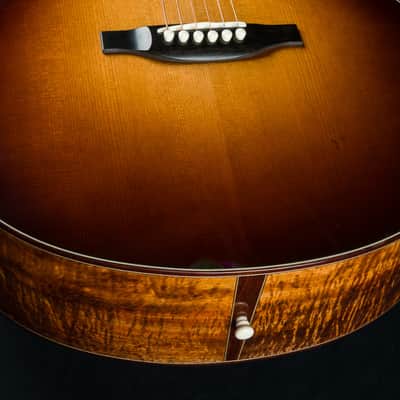Bourgeois DBJ Figured Koa and Aged Tone Adirondack Spruce Sunburst Custom NEW - Sunburst image 12
