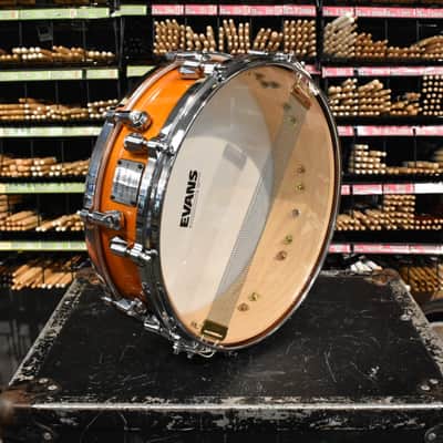 Yamaha Made in Japan 14 x 4 Maple Custom Absolute Piccolo Snare Drum in Honey Amber Lacquer image 10