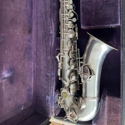 C.G. Conn Transitional Alto Sax 1932-33 Silver image 13