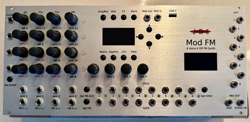 Jomox Mod FM - 8-Voice Eurorack FM Synth 2023 - Silver image 1