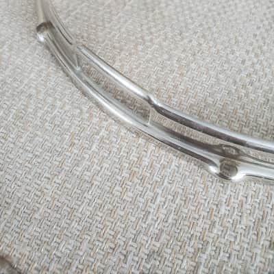 Slingerland 15" 8 Lug Nickel Over Brass Stick Saver Hoop 1950s-60s image 8
