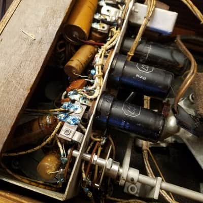 Sound Scriber Rare Vintage Record Cutting Lathe small tube amp 1930s-1940s - stained wood image 5