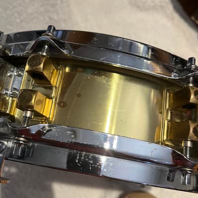 Yamaha SD-493 14x3.5" Brass Piccolo Snare Drum 1987-1996 - Brass image 10