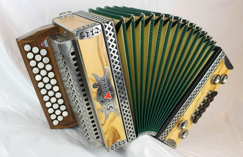 NEW Olive Ash Strasser Classic Nature Steirische Diatonic Button Accordion GCF MM 33 11 image 1