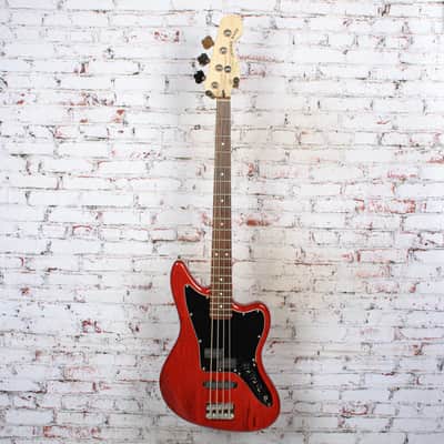 Squier - 2011 Vintage Modified Jaguar Bass Special Electric Bass Crimson Red Transparent - USED image 2