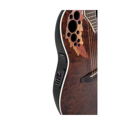 Ovation Celebrity Elite Shallow, Acoustic Electric Guitar Dark Tiger Eye image 3