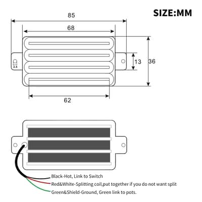 Dual Blades Guitar Humbucker Pickup in Pink image 5