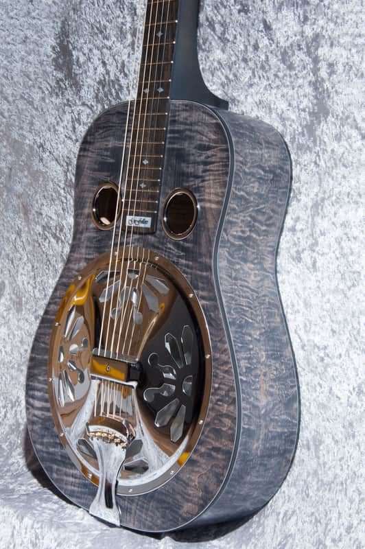 Cross Guitars Dobro--Handmade Square Neck Resonator 2018 Black Smoke image 1