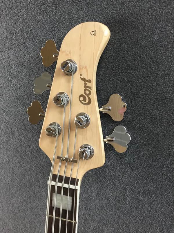 Cort GB75-WBL Active 5-String Electric Bass Hipshot Tuners Jazz-MM
