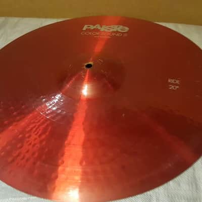 80's PAISTE 20" RIDE CYMBAL 5 COLOUR SOUND  made in  GERMANY image 2
