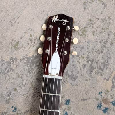 Harmony Rocket Single Cutaway Semi-Hollow Body Guitar - 1960s image 4