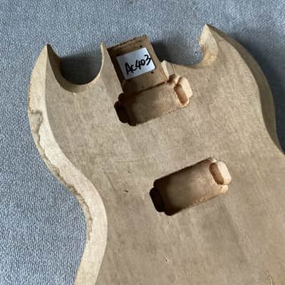 DIY Mahogany Wood Guitar HH Double Cutaway Body image 2