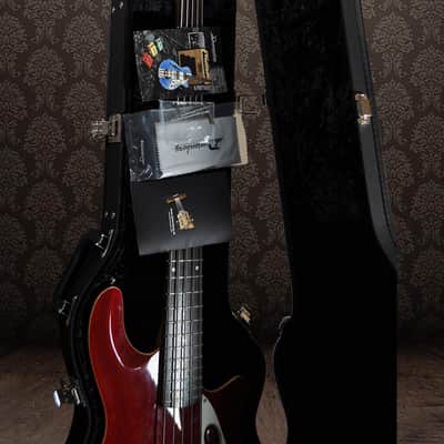 Duesenberg D-Bass Red 5 String Electric Bass With Custom Hardcase image 13