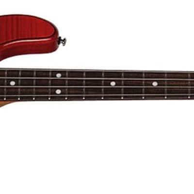 Sterling by MusicMan StingRay RAY34FM-HCB-R2, Heritage Cherry Burst, electric bass image 2