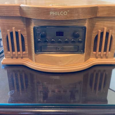 Philco Turntable CD w/Cassette Brown Wood image 2