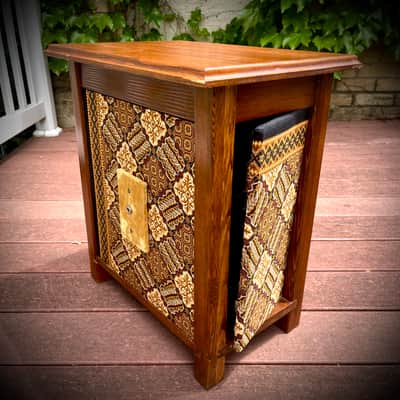 Rotary Connection Loaded 1x12 pine/plywood closed/semi open/open optional guitar speaker cabinet! Great sounding vintage Pyle inside. Handmade. Unique vintage styling and grill cloth. Switch craft jack. 2026 - Wood image 7