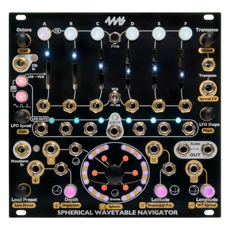 4ms Spherical Wavetable Navigator Eurorack Oscillator Module (SWN) image 1