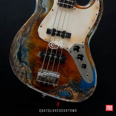 Fender Jazz Pelham Blue/Amber Paisley Bass Heavy Aged Relic (RARE) image 8