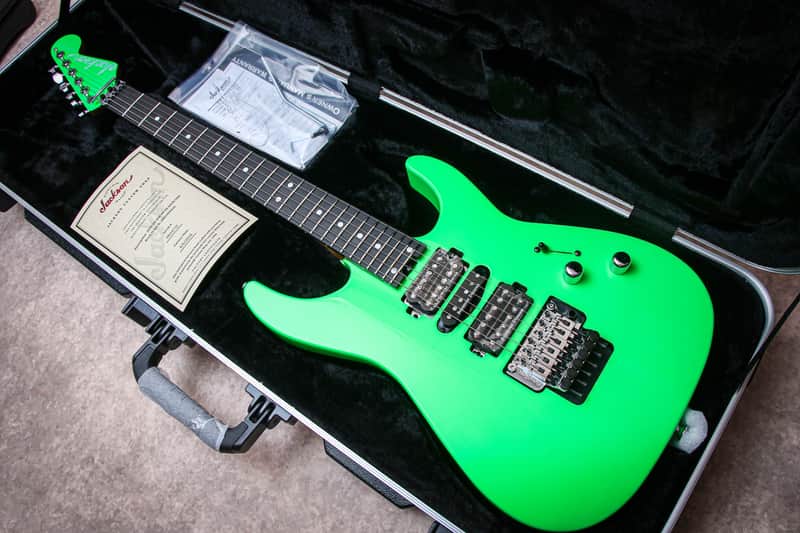 JACKSON USA Custom Shop Dinky HSH Floyd "Neon Green + Ebony" (2026) image 1