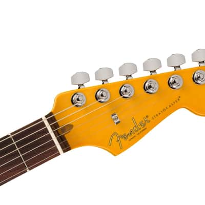 Fender American Professional II Stratocaster Thinline Limited Edition Semi-Hollow Electric Guitar, Rosewood Fingerboard, Transparent Daphne Blue image 4