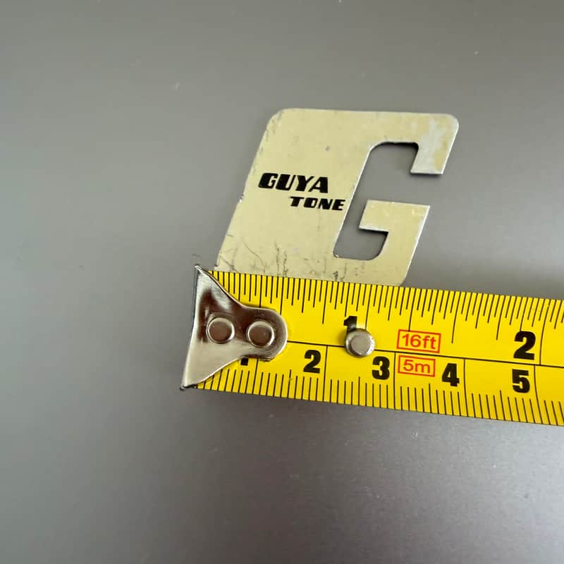 Guyatone Guitar headstock Logotype 1,5” G-logo Teisco 1960s - Gold image 1