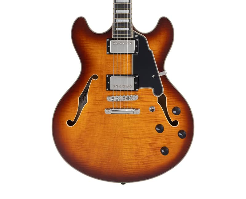 D'Angelico Premier DC Electric Guitar w/Gig Bag - Dark Iced Tea Burst - B-Stock image 1