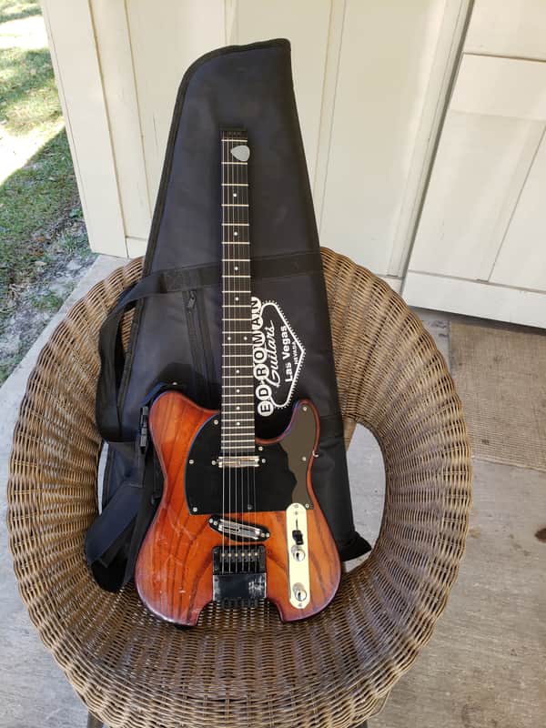 Ed Roman Headless Telecaster 1991 Transparent auburn image 1