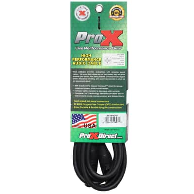 ProX XC-MIC10 10' XLR-F to XLR-M Balanced High Performance Microphone Cable image 3