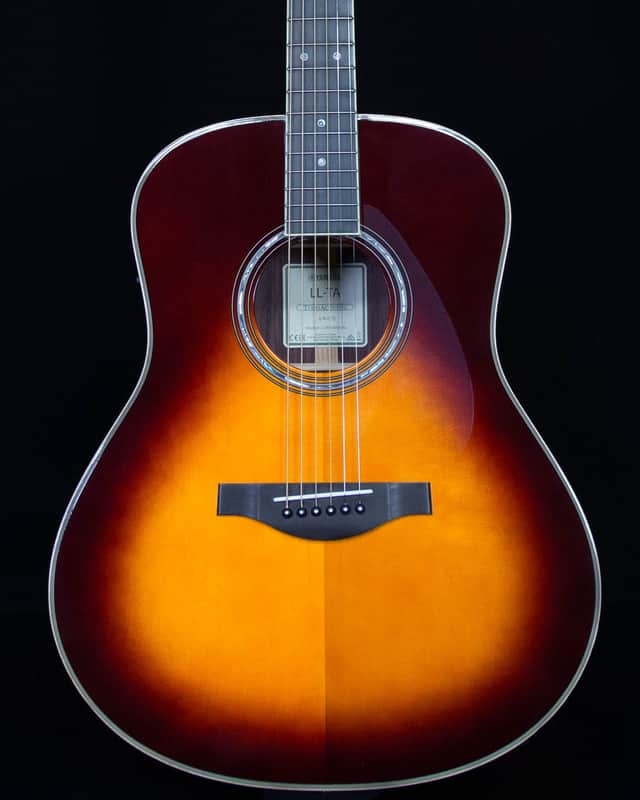 Yamaha LL-TA TransAcoustic Dreadnought, Brown Sunburst with Hard Bag image 1