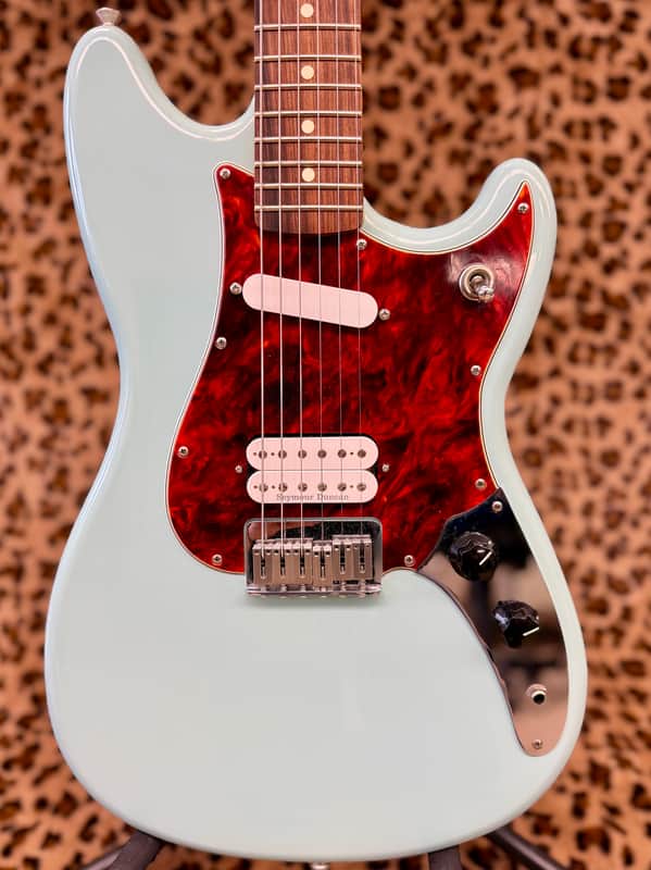 Fender Duo Sonic - Kurt Cobain Mods + Upgrades 2017 - Sonic Blue image 1