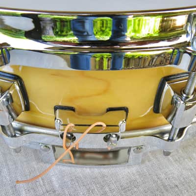 Pearl J R ROBINSON  14 X 4 SNARE DRUM, VERY RARE - NATURAL MAPLE   FINNISH,  STUNNING, MINT. image 8
