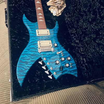 BC Rich Bich 10 Quilt Trans Candy Blue Mint Custom Shop image 1